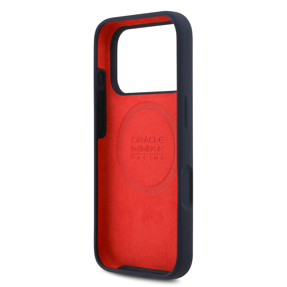 Apple iPhone 17 Pro Max Kılıf Redbull Orjinal Lisanslı M-safe Şarj Özellikli Kırmızı Halka ve Logo Silikon Kapak
