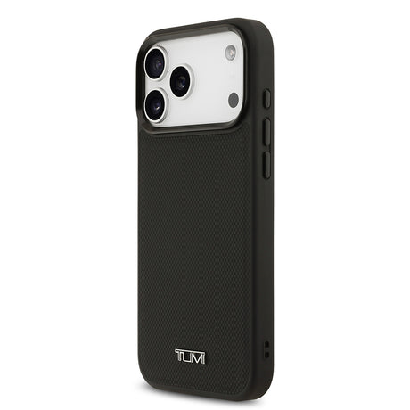 Apple iPhone 17 Pro Max Kılıf TUMI M-safe Şarj Özellikli Deri Noktalı Dizayn Kapak