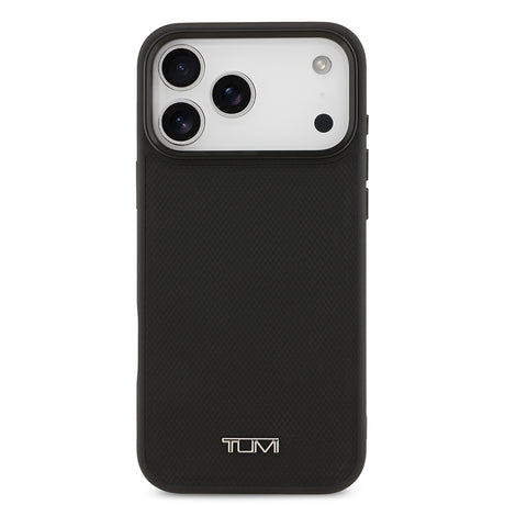Apple iPhone 17 Pro Max Kılıf TUMI M-safe Şarj Özellikli Deri Noktalı Dizayn Kapak