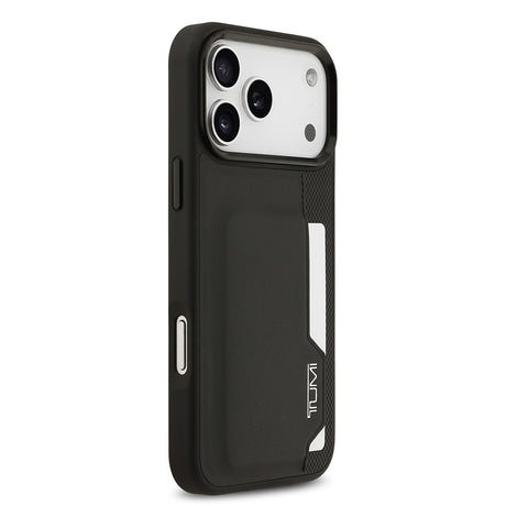 Apple iPhone 17 Pro Max Kılıf TUMI Orjinal Lisanslı Deri Dikey Kartlıklı Kapak