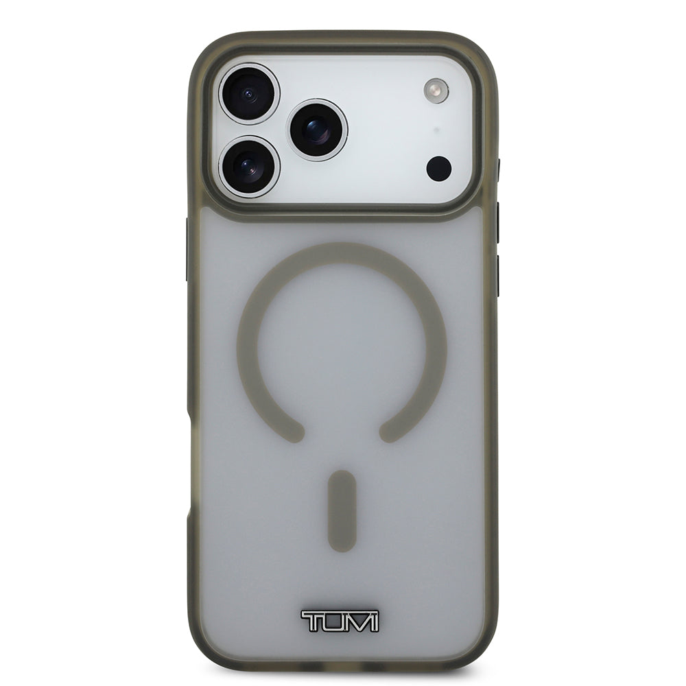 Apple iPhone 17 Pro Max Kılıf TUMI Orjinal Lisanslı M-safe Şarj Özellikli Buzlu Transparan Kapak