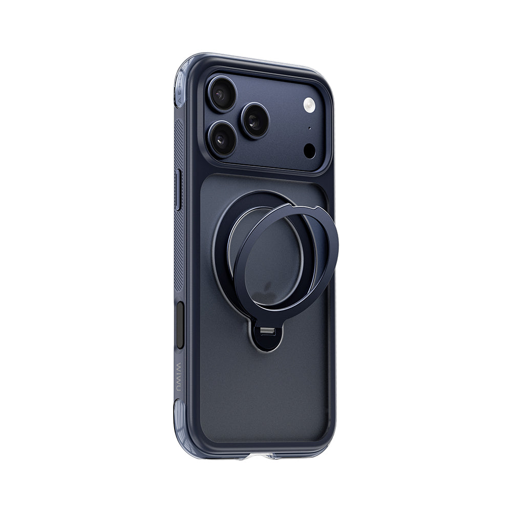 Apple iPhone 17 Pro Max Kılıf Wiwu AS-203 AeroShield Ultra Serisi M-safe Şarj Özellikli Airbag Tasarımlı Standlı Kapak