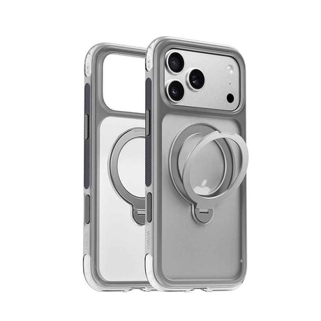Apple iPhone 17 Pro Max Kılıf Wiwu AS-203 AeroShield Ultra Serisi M-safe Şarj Özellikli Airbag Tasarımlı Standlı Kapak