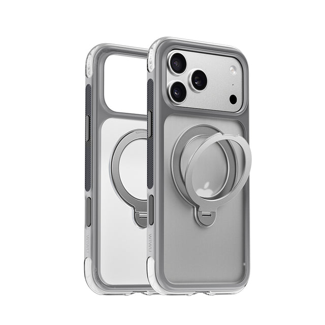 Apple iPhone 17 Pro Max Kılıf Wiwu AS-203 AeroShield Ultra Serisi M-safe Şarj Özellikli Airbag Tasarımlı Standlı Kapak