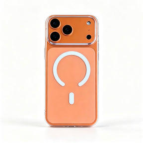 Apple iPhone 17 Pro Max Kılıf Zore M-safe Şarj Özellikli Şeffaf Tek Kamera Çerçeveli Porto Kapak