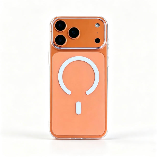 Apple iPhone 17 Pro Max Kılıf Zore M-safe Şarj Özellikli Şeffaf Tek Kamera Çerçeveli Porto Kapak