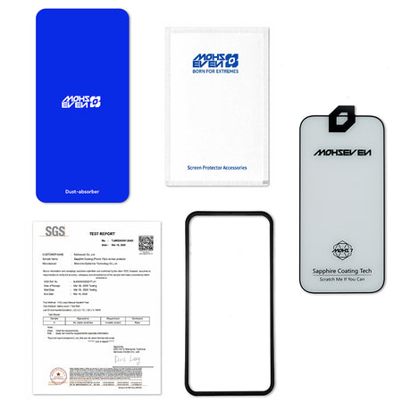 Apple iPhone 17 Pro Max Mohseven M7 Sapphire Coating Privacy Hayalet Temperli Cam Ekran Koruyucu + Hizalama Aparatlı