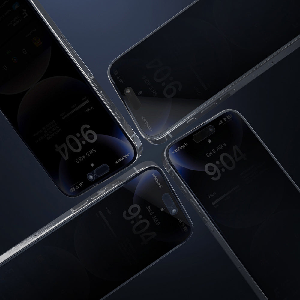 Apple iPhone 17 Pro Max Wiwu Wi-SQ009 Easy Install iPrivacy 360° Anti-Peep Oleofobik Temperli Cam Ekran Koruyucu + Kolay Uygulama Aparatlı