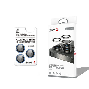 Apple iPhone 17 Pro Max Zore CL-12 Premium Safir Parmak İzi Bırakmayan Anti-Reflective Kamera Lens Koruyucu