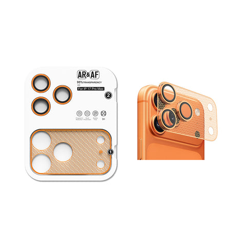 Apple iPhone 17 Pro Max Zore CL-22 Parmak İzi Bırakmayan Anti-Reflective 2in1 Kamera Lens Koruyucu