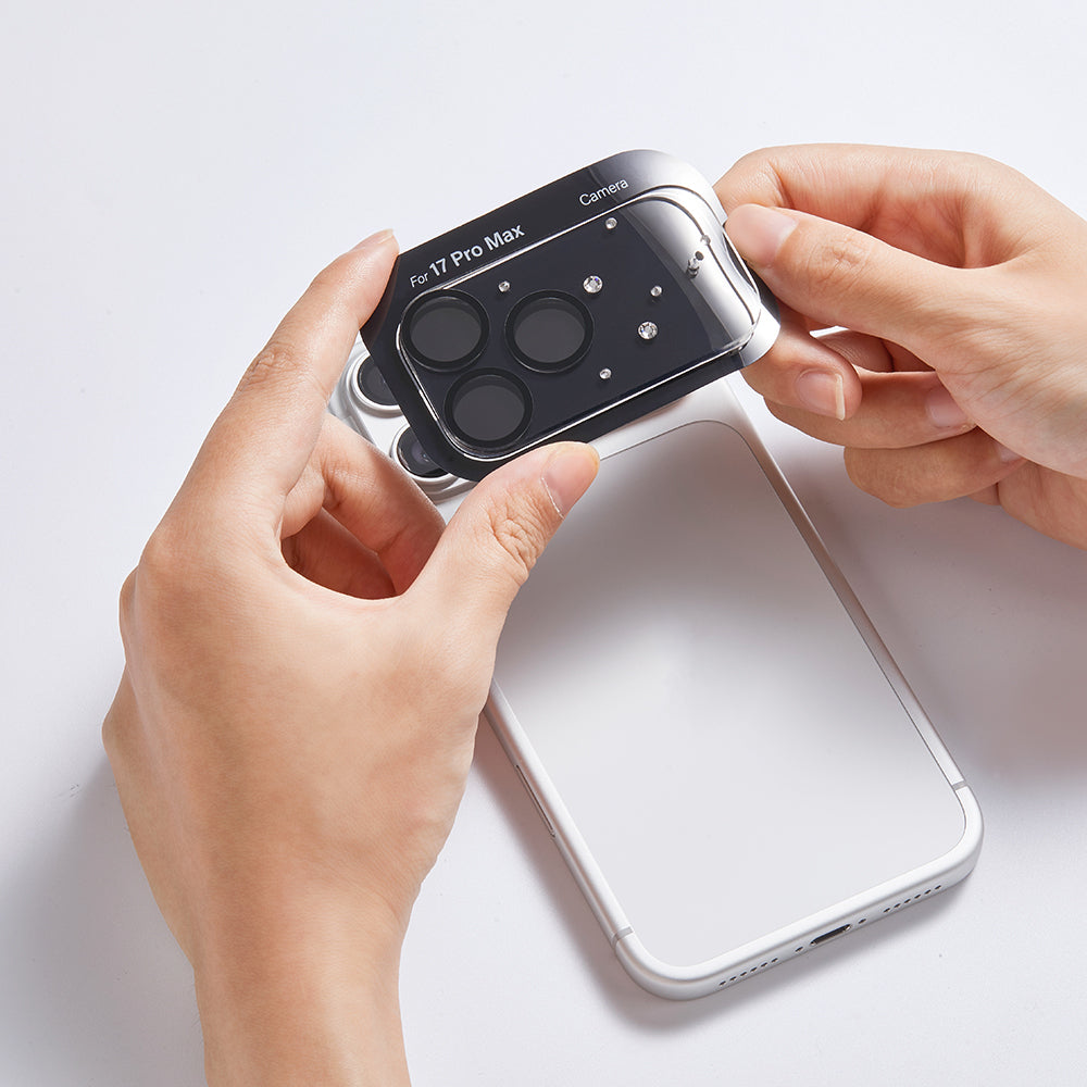 Apple iPhone 17 Pro Pynana Diamond Sky Serisi Taşlı Kamera Lens Koruyucu
