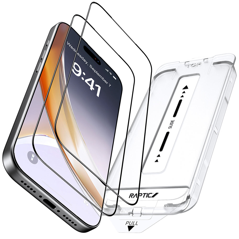 Apple iPhone 17 Pro Raptic Air Glass 2.5D Ekran Koruyucu 2 Adet + Kolay Uygulama Aparatlı