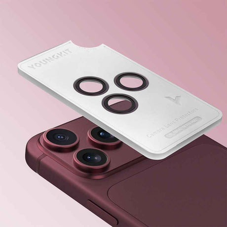 Apple iPhone 17 Pro Youngkit Alloy Original Parlama Önleyici Kamera Lens Koruyucu + Kolay Uygulama Aparatlı