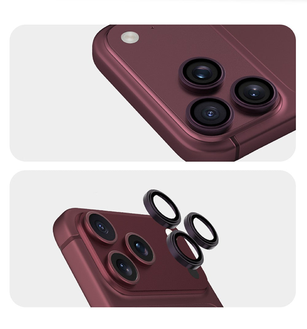 Apple iPhone 17 Pro Youngkit Alloy Original Parlama Önleyici Kamera Lens Koruyucu + Kolay Uygulama Aparatlı