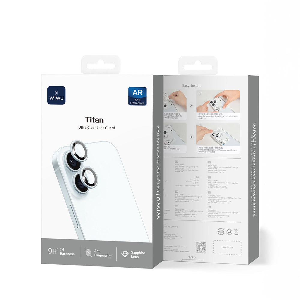 Apple iPhone 17 Wiwu LG-005 Falcon Anti Reflective Çizilmeye Karşı Dayanıklı Kamera Lens Koruyucu