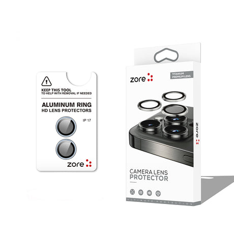 Apple iPhone 17 Zore CL-12 Premium Safir Parmak İzi Bırakmayan Anti-Reflective Kamera Lens Koruyucu