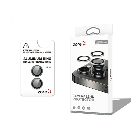 Apple iPhone 17 Zore CL-12 Premium Safir Parmak İzi Bırakmayan Anti-Reflective Kamera Lens Koruyucu