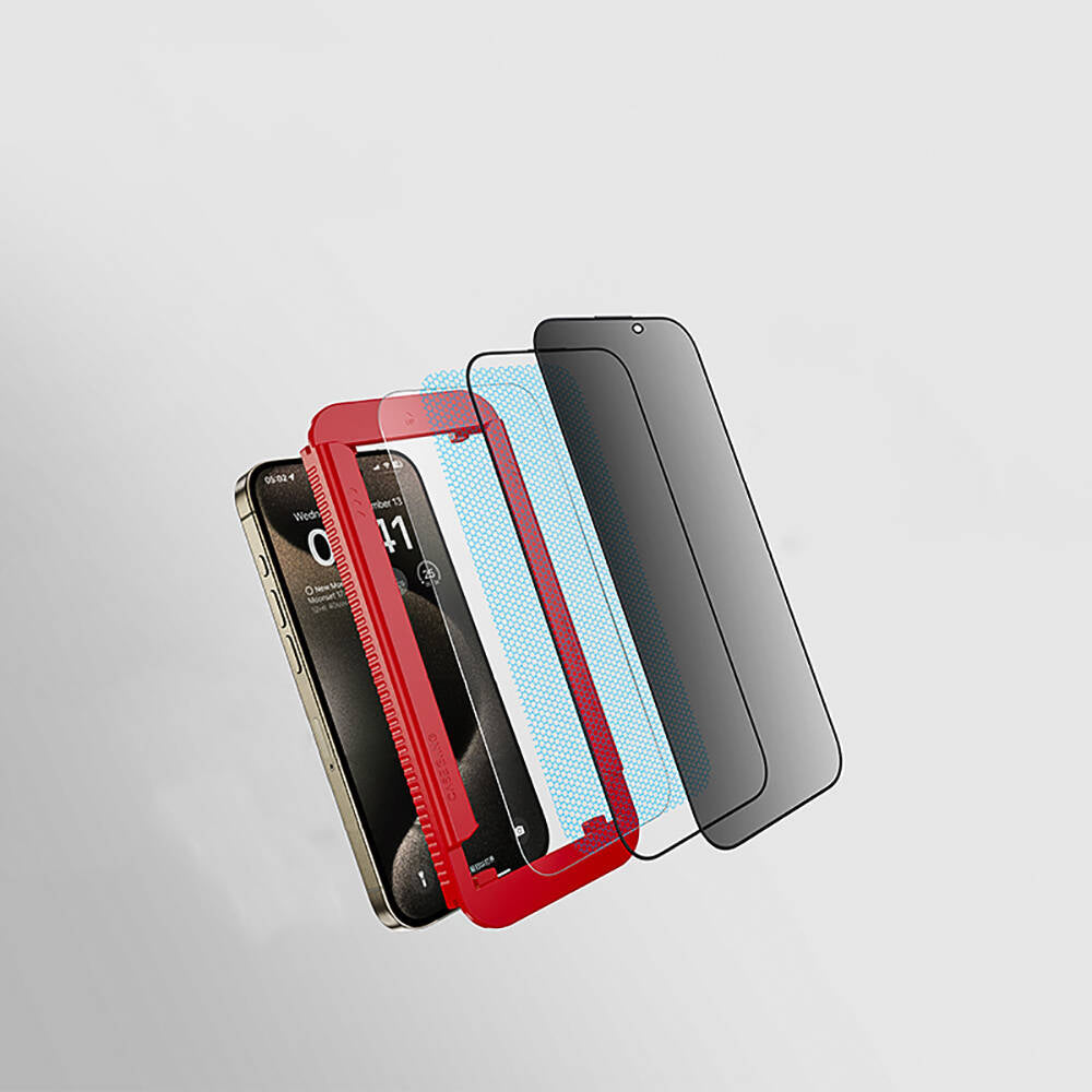 Apple iPhone 17E Casebang Privacy Hayalet Ekran Koruyucu + Kolay Uygulama Aparatı