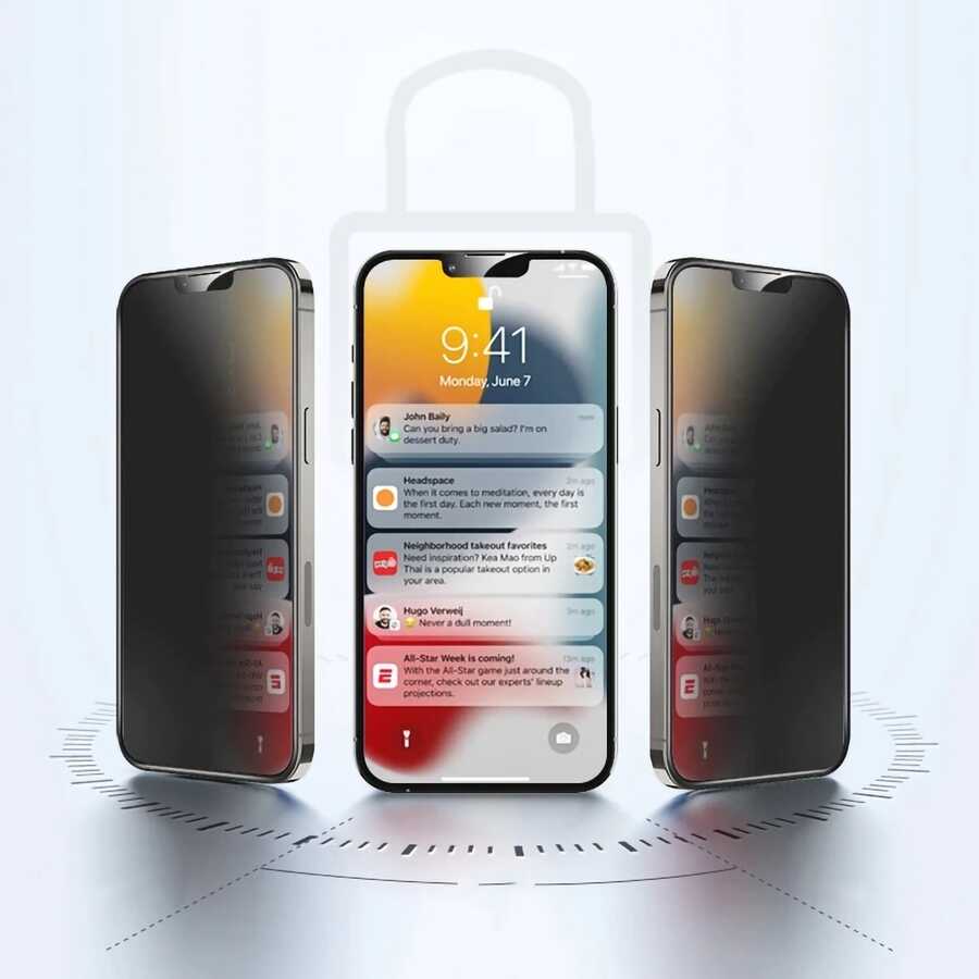 Apple iPhone 17E Davin 5D Privacy Cam Ekran Koruyucu