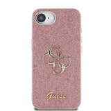Apple iPhone 17E Kılıf Guess Orjinal Lisanslı 4G Büyük Metal Logolu Glitter Kapak