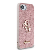 Apple iPhone 17E Kılıf Guess Orjinal Lisanslı 4G Büyük Metal Logolu Glitter Kapak