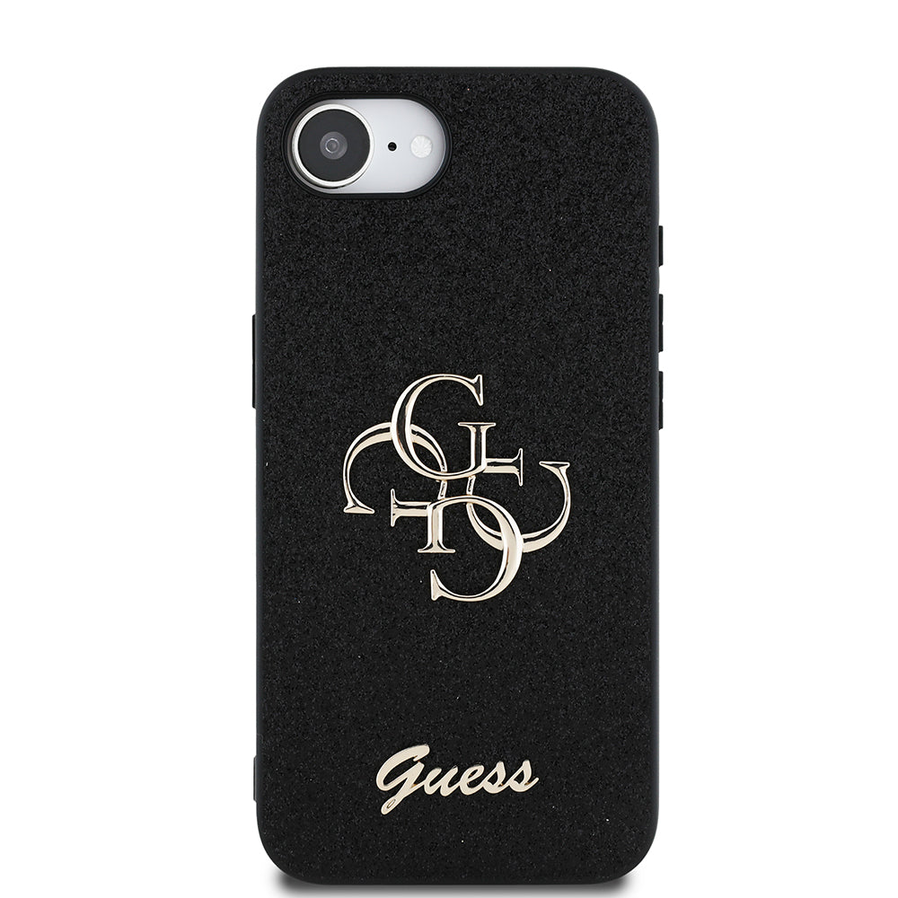 Apple iPhone 17E Kılıf Guess Orjinal Lisanslı 4G Büyük Metal Logolu Glitter Kapak