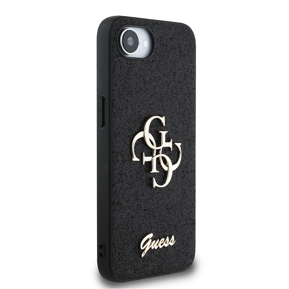 Apple iPhone 17E Kılıf Guess Orjinal Lisanslı 4G Büyük Metal Logolu Glitter Kapak