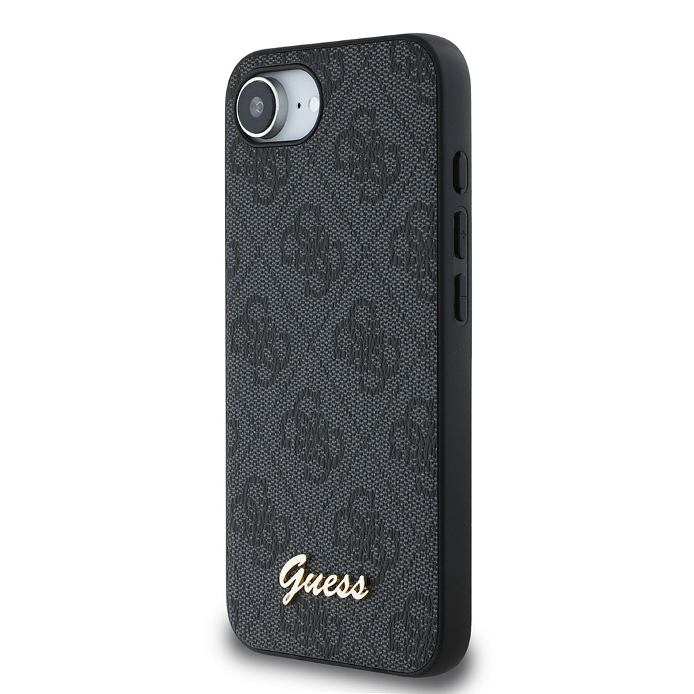 Apple iPhone 17E Kılıf Guess Orjinal Lisanslı 4G Desenli Script Metal Logolu Kapak