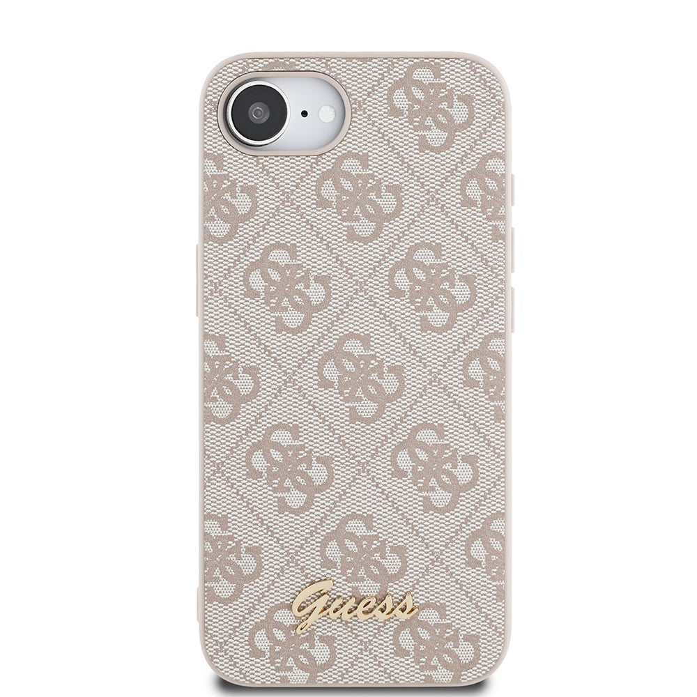 Apple iPhone 17E Kılıf Guess Orjinal Lisanslı 4G Desenli Script Metal Logolu Kapak