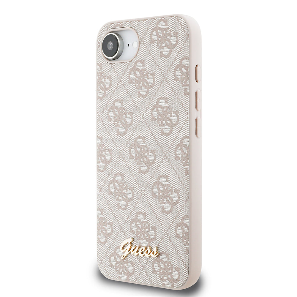 Apple iPhone 17E Kılıf Guess Orjinal Lisanslı 4G Desenli Script Metal Logolu Kapak