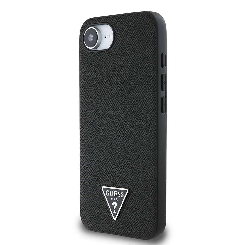 Apple iPhone 17E Kılıf Guess Orjinal Lisanslı M-safe Şarj Özellikli Grained Triangle Kapak