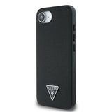 Apple iPhone 17E Kılıf Guess Orjinal Lisanslı M-safe Şarj Özellikli Grained Triangle Kapak