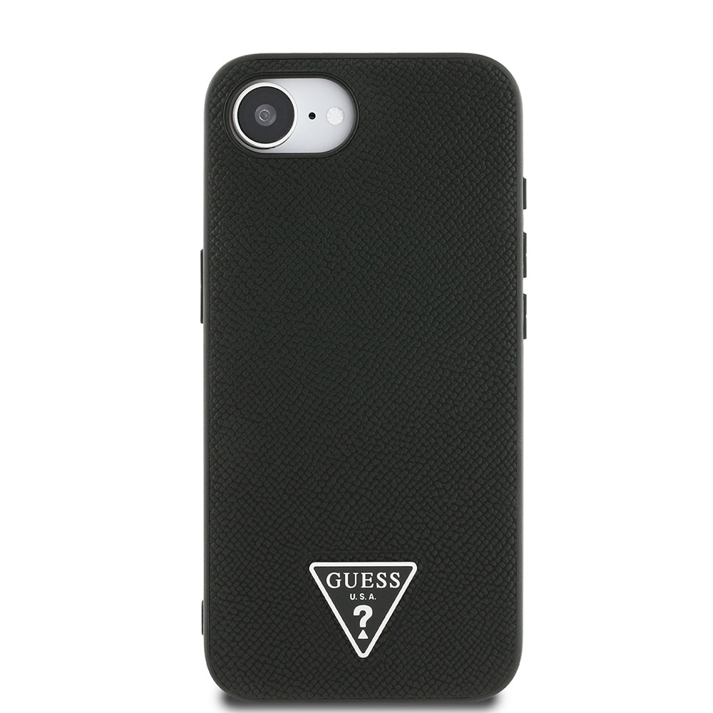 Apple iPhone 17E Kılıf Guess Orjinal Lisanslı M-safe Şarj Özellikli Grained Triangle Kapak