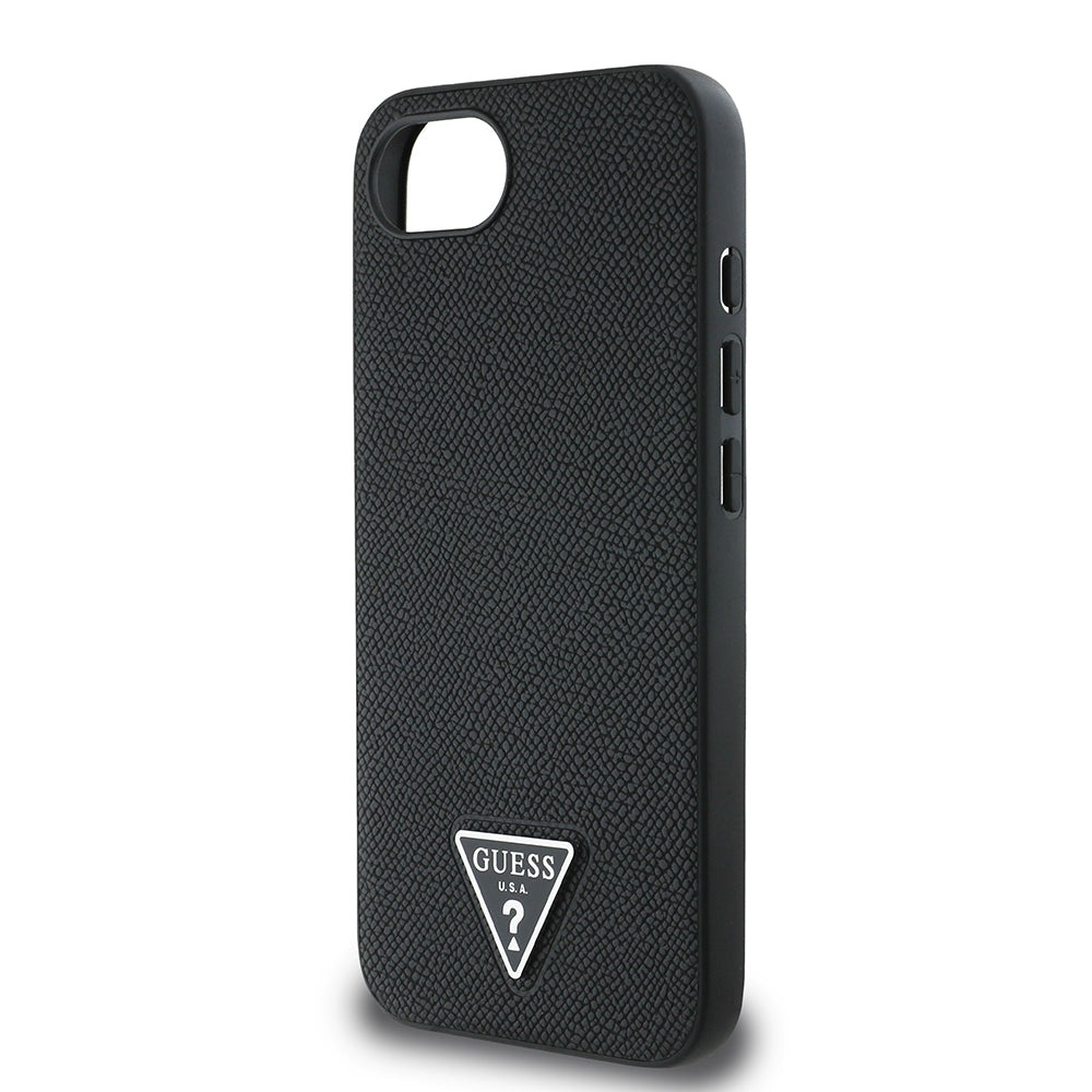 Apple iPhone 17E Kılıf Guess Orjinal Lisanslı M-safe Şarj Özellikli Grained Triangle Kapak
