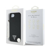 Apple iPhone 17E Kılıf Guess Orjinal Lisanslı M-safe Şarj Özellikli Grained Triangle Kapak