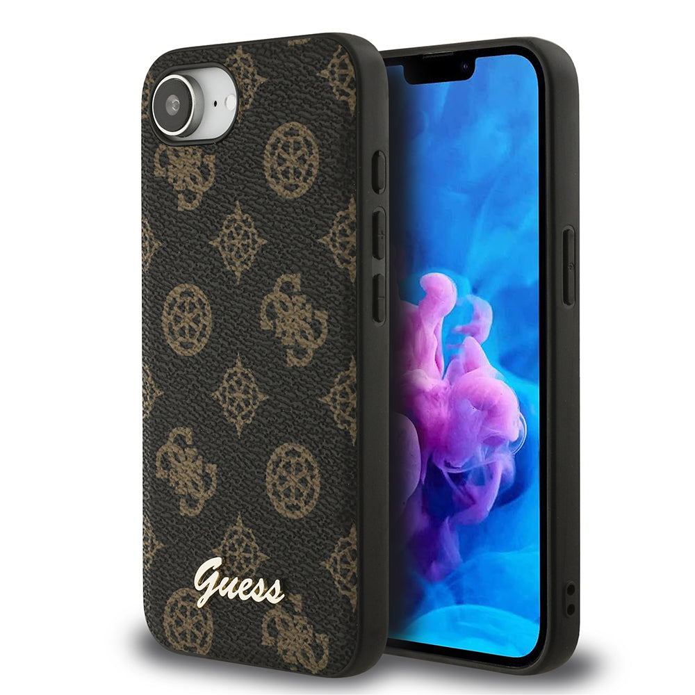 Apple iPhone 17E Kılıf Guess Orjinal Lisanslı M-safe Şarj Özellikli Yazı Logolu Peony Kapak