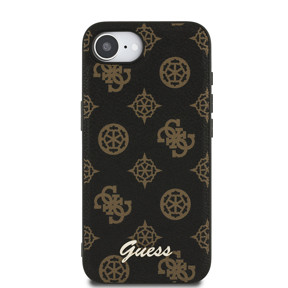 Apple iPhone 17E Kılıf Guess Orjinal Lisanslı M-safe Şarj Özellikli Yazı Logolu Peony Kapak