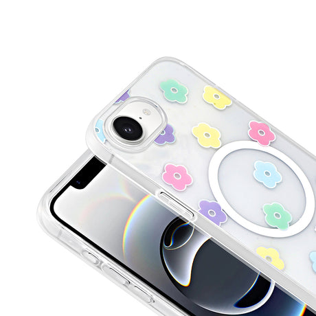 Apple iPhone 17E Kılıf M-Safe Şarj Özellikli Şeffaf Zore Folk Sert Kapak