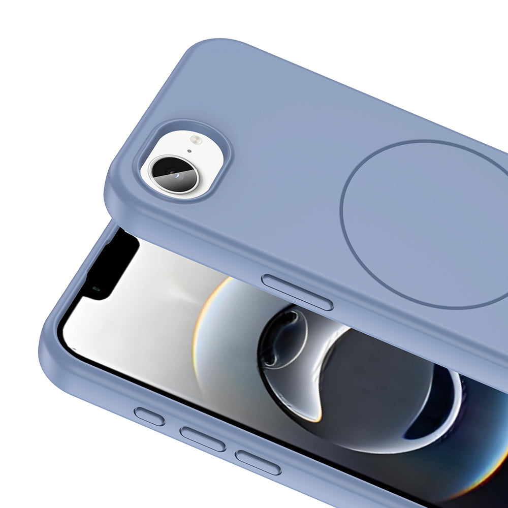 Apple iPhone 17E Kılıf M-safe Şarj Özellikli Sıvı Teknolojili Silinebilir Sert Zore Kivi Kapak