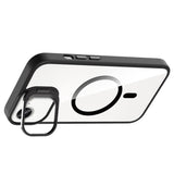 Apple iPhone 17E Kılıf Standlı ve Kamera Lens Hediyeli M-Safe Şarj Özellikli Zore Etro Kapak