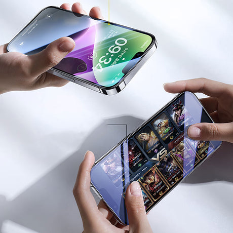 Apple iPhone 17E Wiwu CZ-003 Mavi Işık Teknolojili Hidrofobik ve Oleofobik Parlama Önleyici Cam Ekran Koruyucu