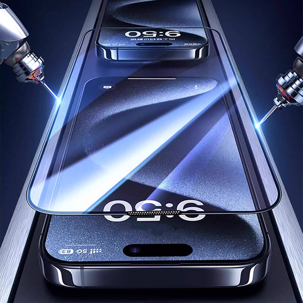 Apple iPhone 17E Wiwu GT-008 Polimer Oleofobik Kaplama Şeffaf Pürüzsüz Temperli Cam Ekran Koruyucu 10'lu Paket