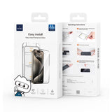 Apple iPhone 17E Wiwu SQ-008 Oleofobik Easy Install Darbeye Karşı Dayanıklı Temperli Cam Ekran Koruyucu + Kolay Uygulama Aparatlı