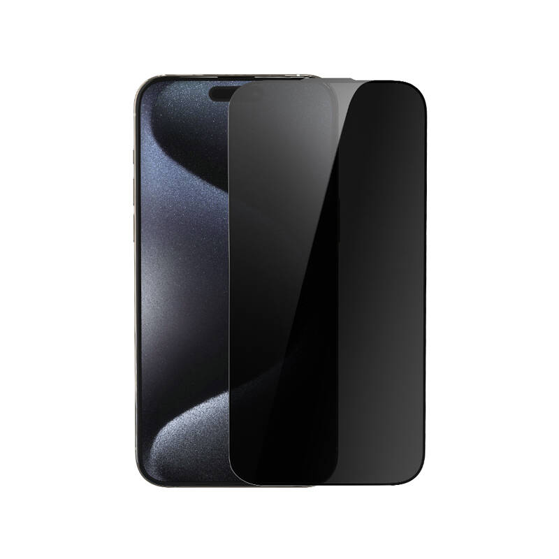 Apple iPhone 17E Wiwu Wi-SQ009 Easy Install iPrivacy 360° Anti-Peep Oleofobik Temperli Cam Ekran Koruyucu + Kolay Uygulama Aparatlı