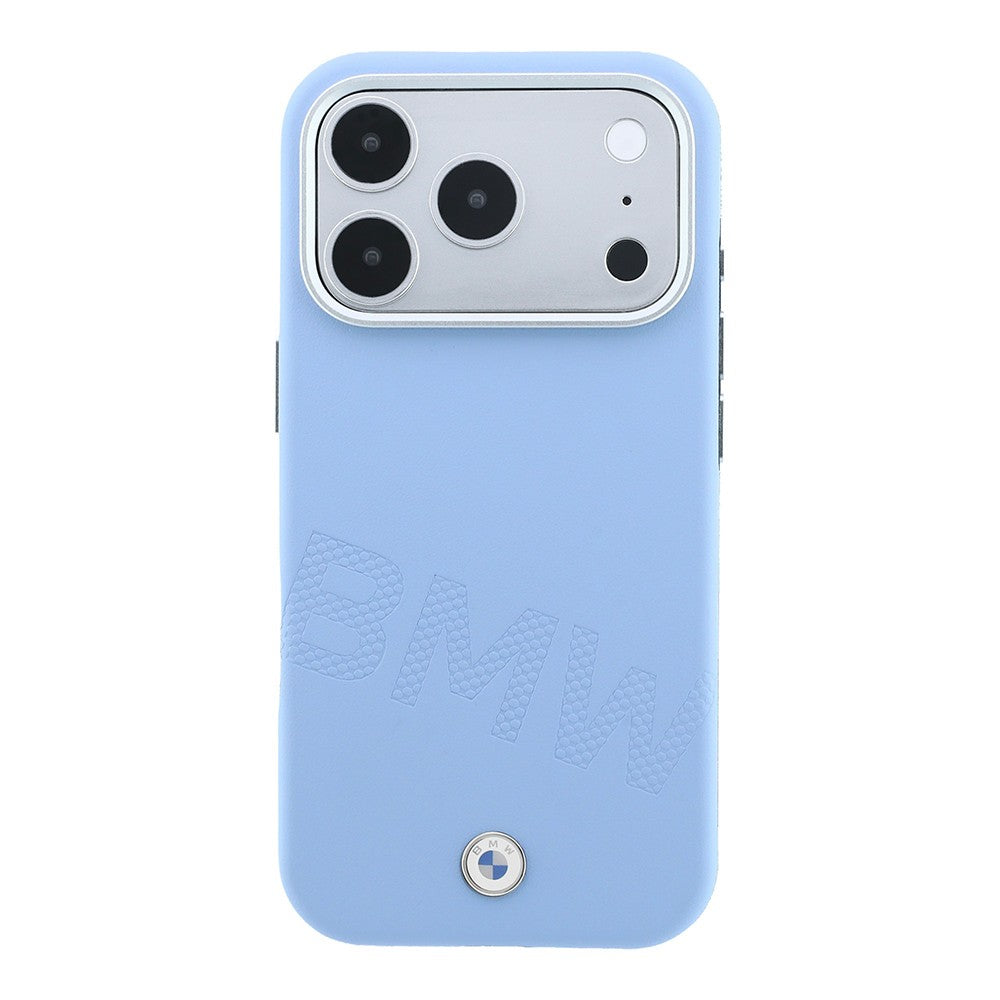 Apple iPhone 18 Pro Kılıf BMW Orjinal Lisanslı M-safe Şarj Özellikli Kabartma Tasarımlı PU Metal Logolu Kapak