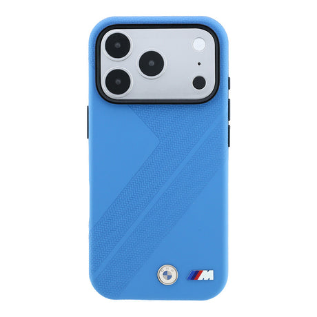 Apple iPhone 18 Pro Kılıf BMW Orjinal Lisanslı M-safe Şarj Özellikli M Logolu Lastik İzi Desenli Kapak