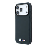 Apple iPhone 18 Pro Kılıf BMW Orjinal Lisanslı M-safe Şarj Özellikli Metal Logolu Karbon Fiber Kevlar Kapak