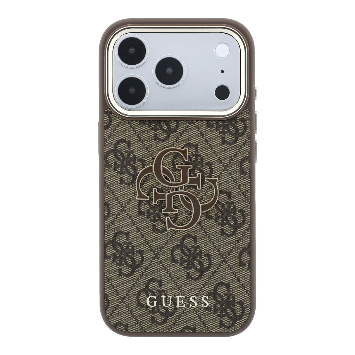 Apple iPhone 18 Pro Kılıf Guess Orjinal Lisanslı 4G Büyük Resin Logolu PU Kapak