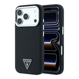 Apple iPhone 18 Pro Kılıf Guess Orjinal Lisanslı M-safe Şarj Özellikli Grained Triangle Kapak