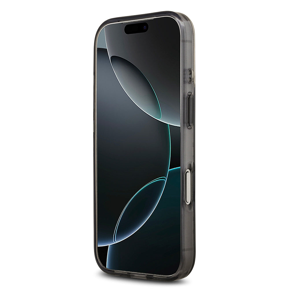 Apple iPhone 18 Pro Kılıf Guess Orjinal Lisanslı M-safe Şarj Özellikli IML Peony ve 4G Desenli Klasik Logolu Kapak